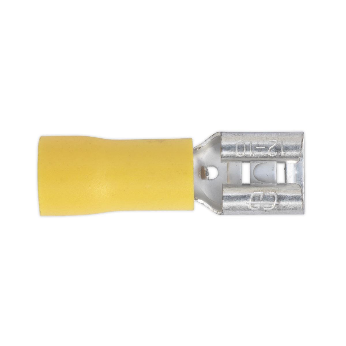 Sealey 100 Pack 6.3mm Yellow Push On Female Terminal