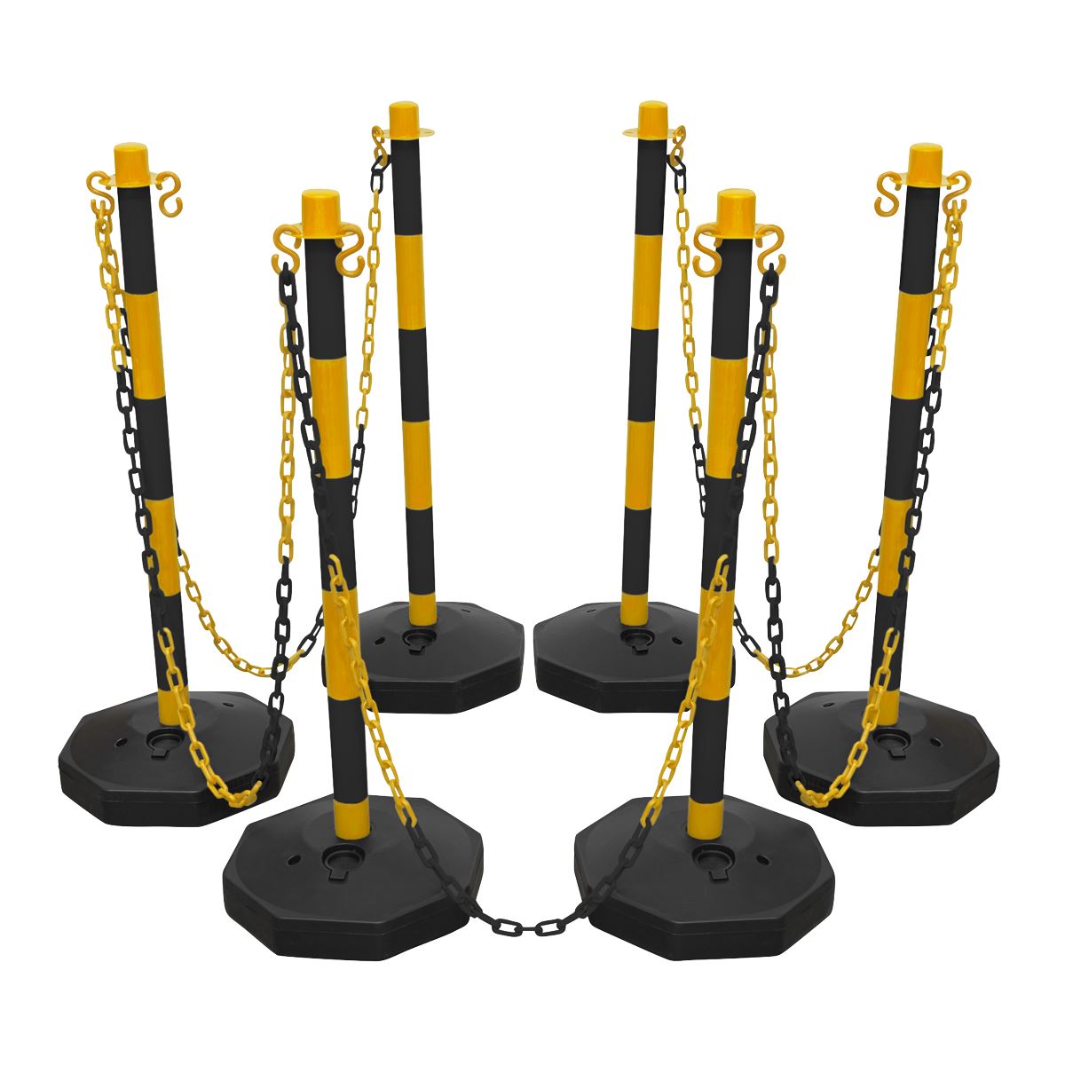 Sealey Black/Yellow Post & Chain Kit 25m