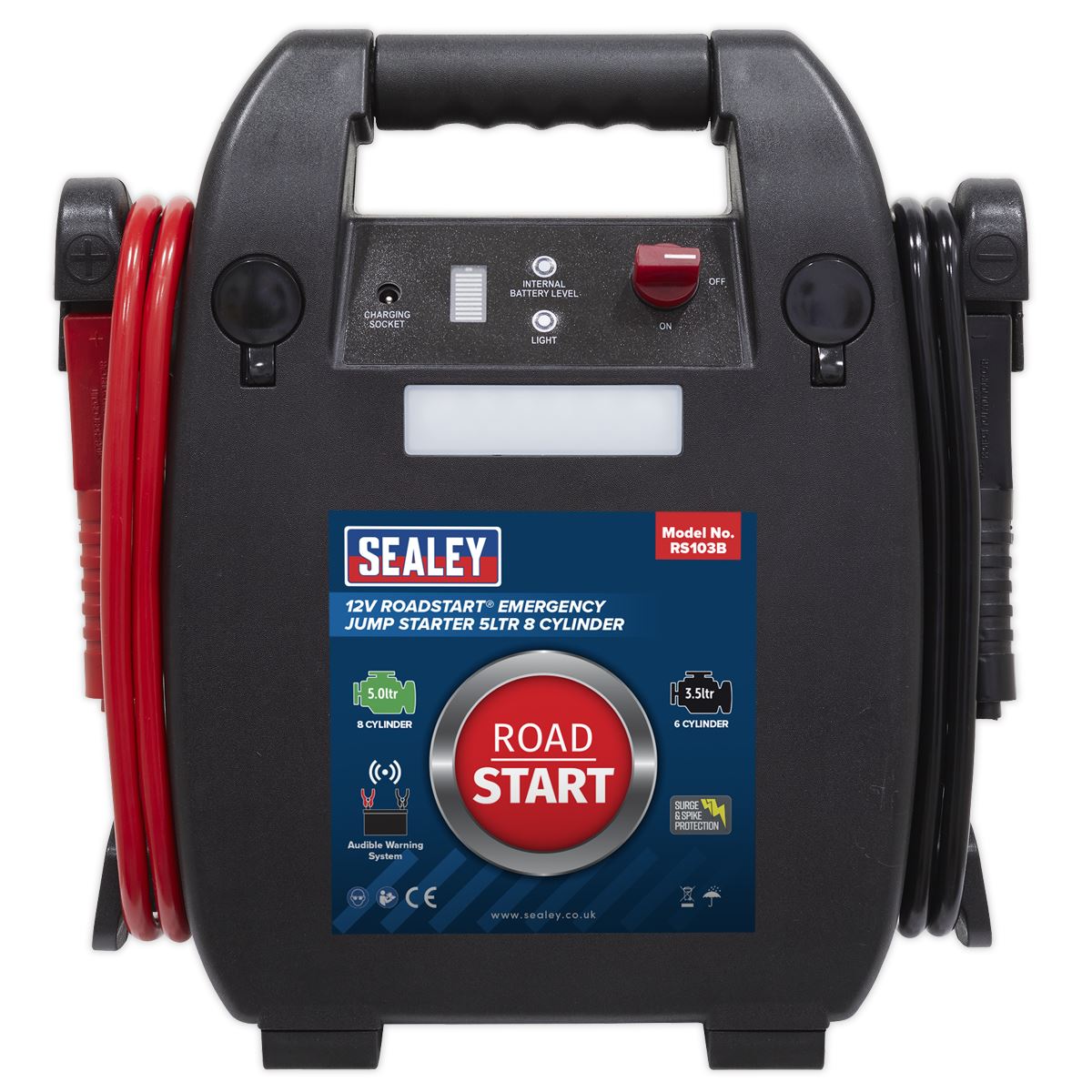 Sealey RoadStart® Emergency Jump Starter 12V 5L 8-Cylinder