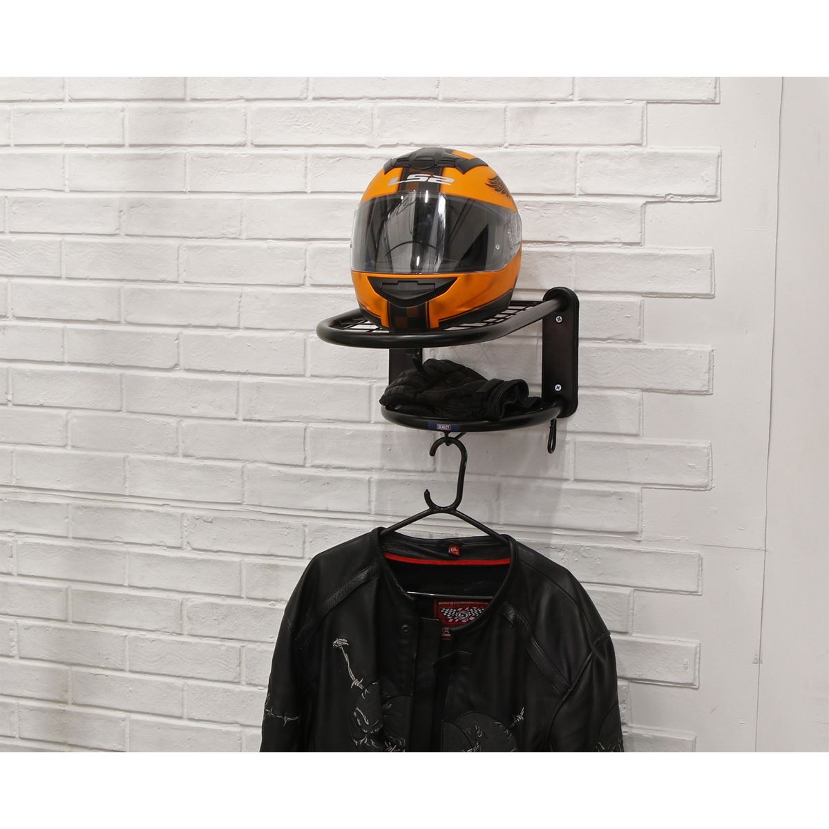 Sealey Motorcycle Helmet, Clothing and Gear Tidy Wall Mounted Shelf Rack 240mm x 405mm