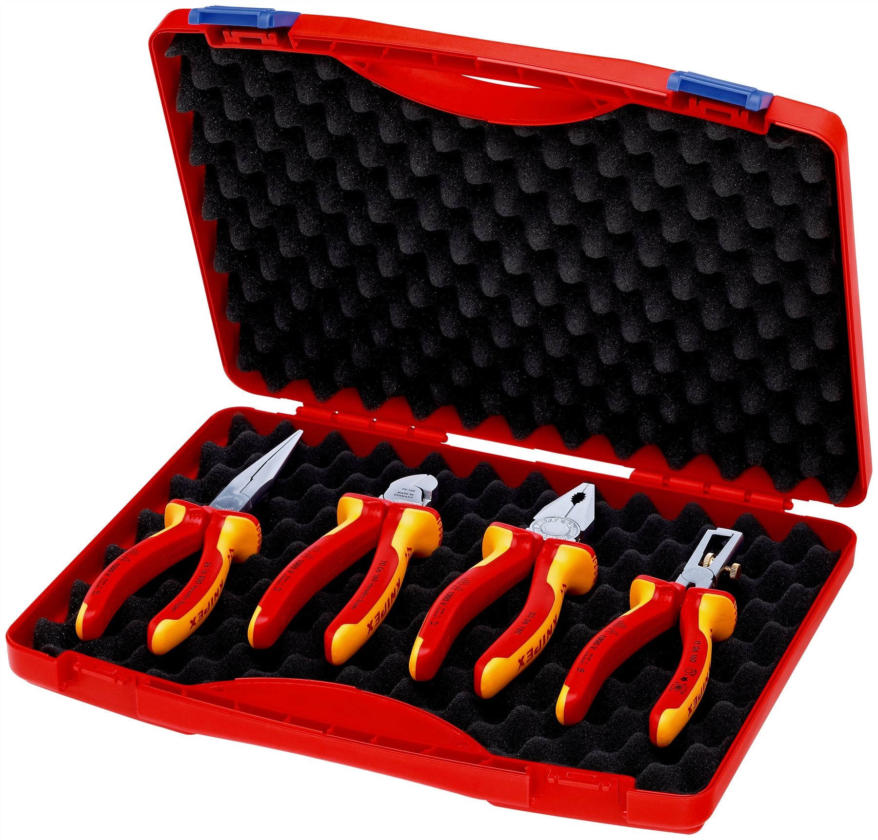 Knipex Tool Box RED Electric Set 1 VDE Pliers 4 Piece 00 20 15
