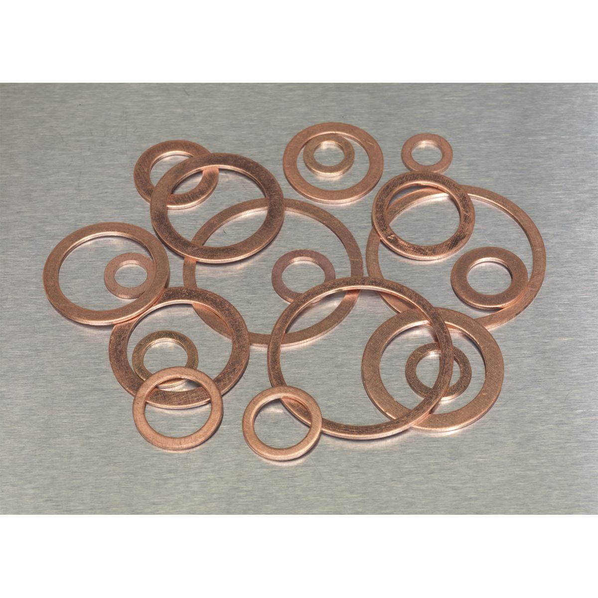 Sealey Copper Sealing Washer Assortment 250pc - Metric