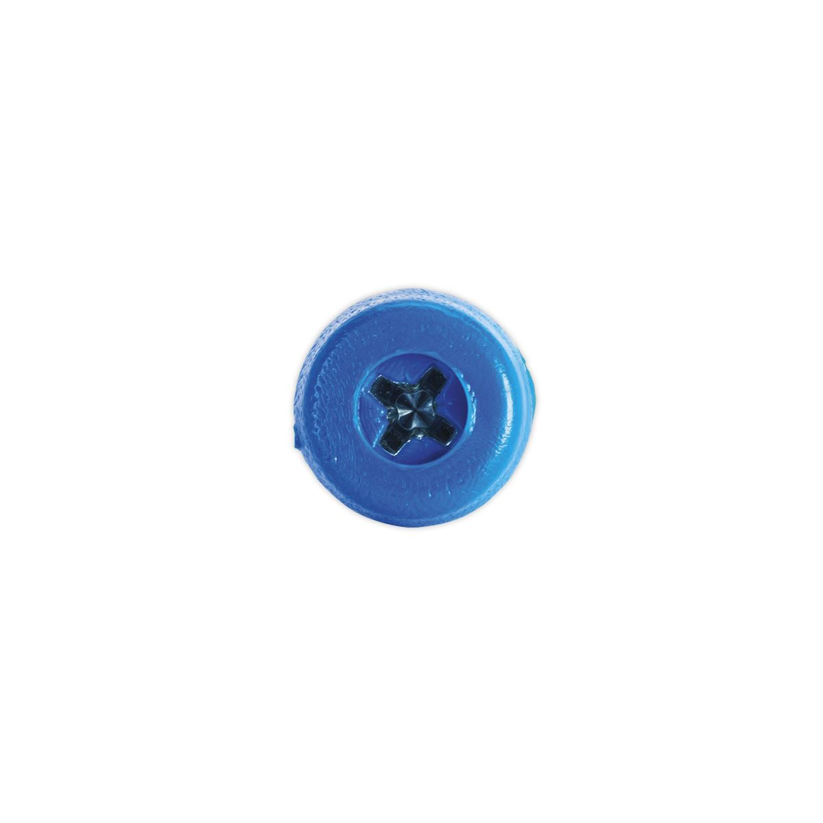 Sealey Blue Number Plate Screw Plastic Enclosed Head 4.8 x 24mm - Pack of 50