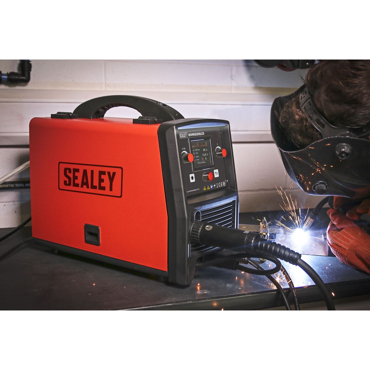 Sealey Premier Inverter Welder MIG, TIG & MMA 200A with LCD Screen