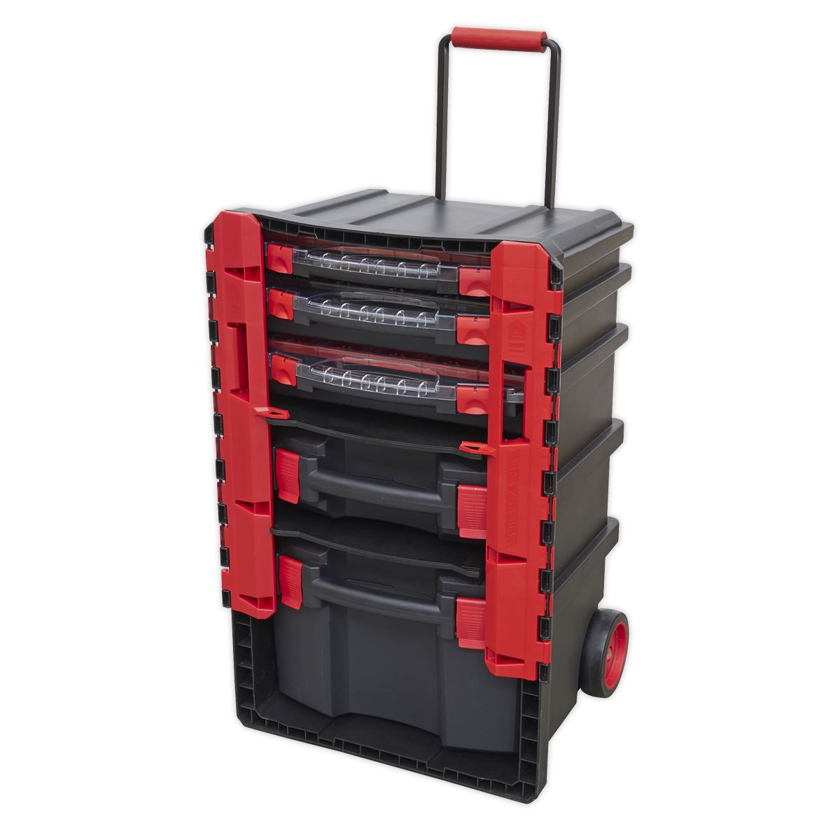 Sealey Professional Mobile Toolbox with 5 Removable Storage Cases