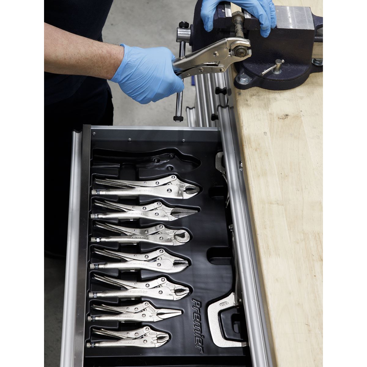Sealey Premier Locking Pliers Set 10 Piece in Tray