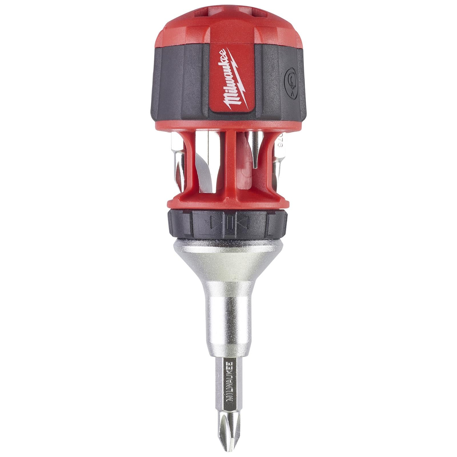 Milwaukee Compact Ratchet Screwdriver 8 in 1 Multi Bit Phillips Pozi Torx Slotted