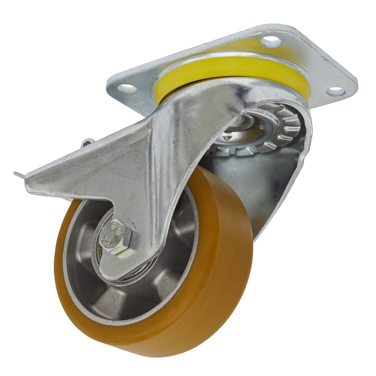 Sealey Castor Wheel Swivel Plate with Total Lock Ø125mm