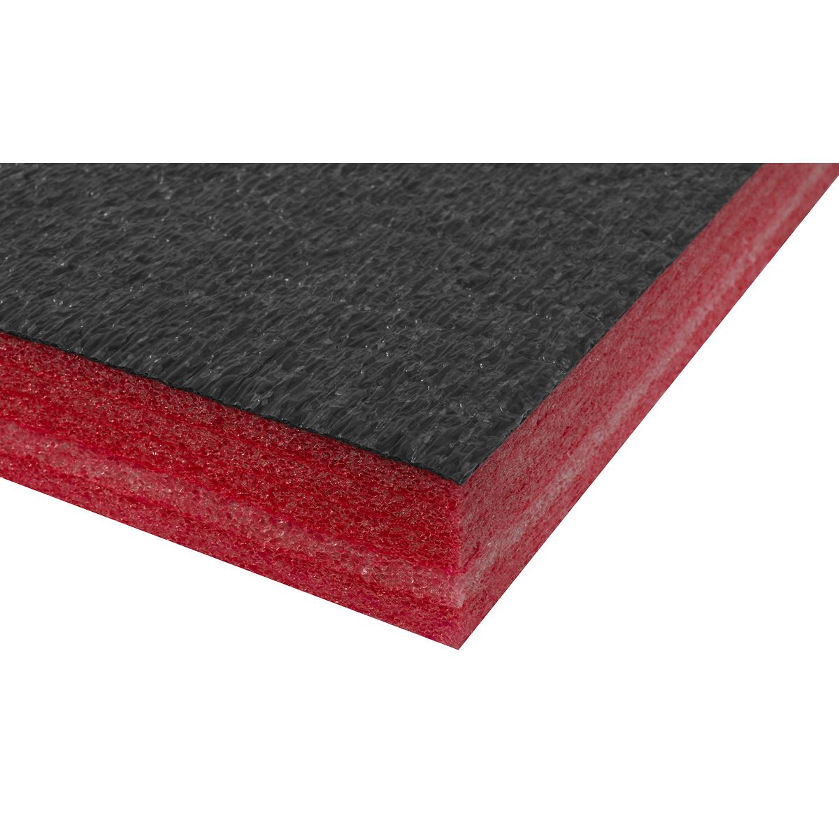 Sealey Easy Peel Shadow Foam Red Black 1200 x 550 x 50mm Tool Tray Insert