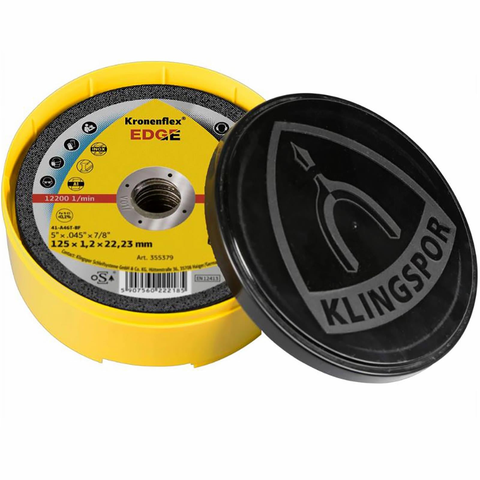 Klingspor EDGE Cutting Slitting Discs 125mm x 1.2mm for Stainless Steel Aluminium