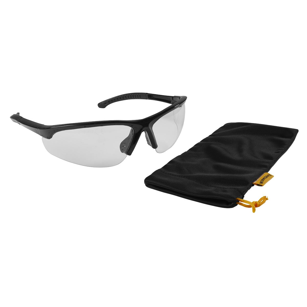 Worksafe by Sealey Zante Style Clear Safety Glasses with Flexi Arms