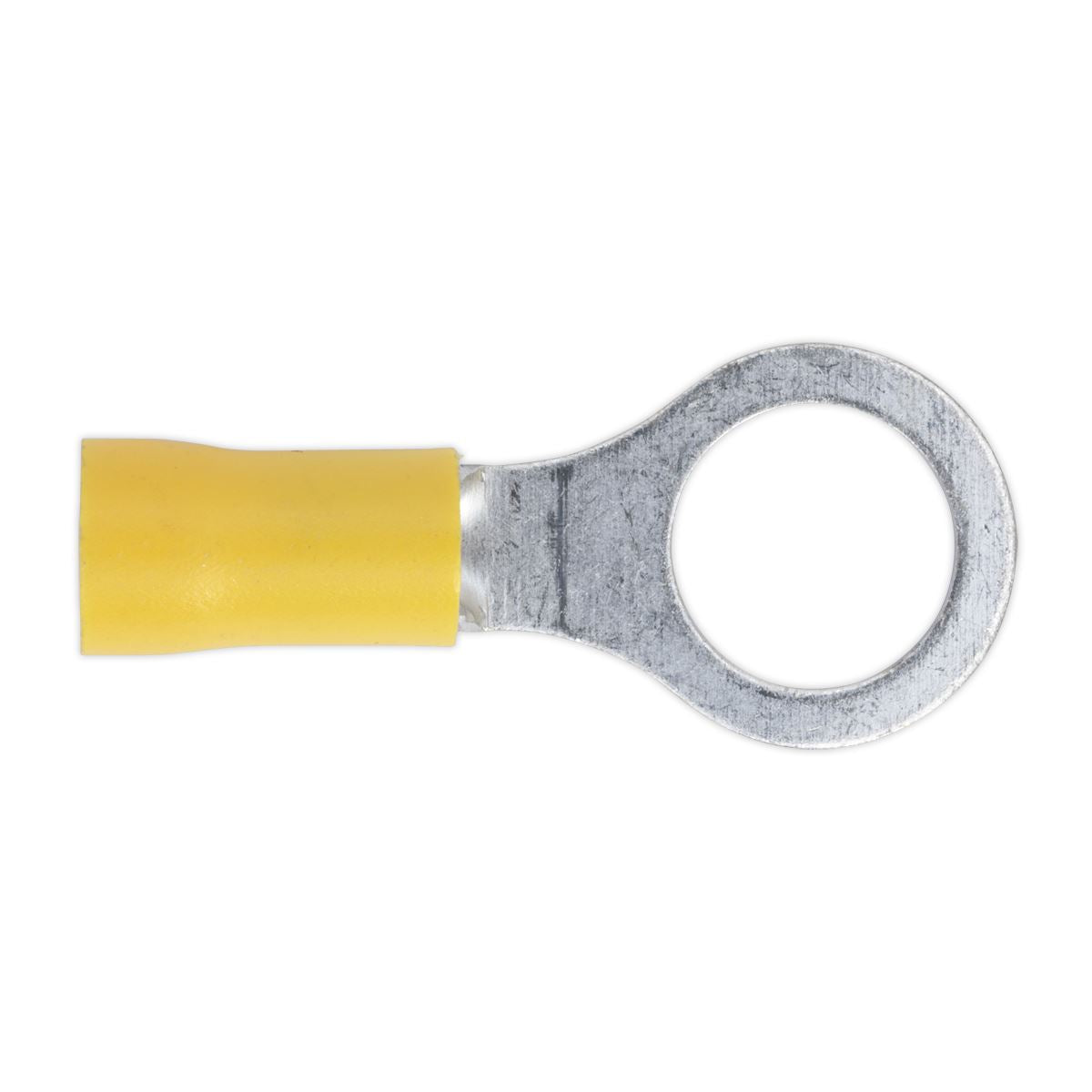 Sealey 100 Pack 10.5mm (3/8") Yellow Easy Entry Ring Terminal