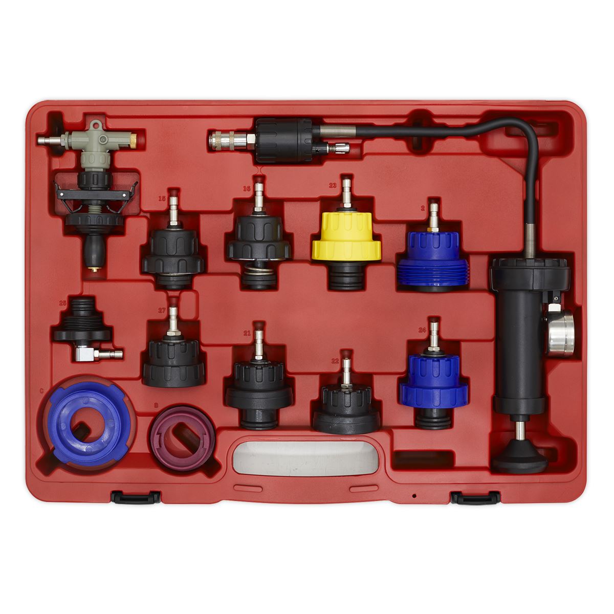 Sealey Cooling System Pressure Test Kit 13 Piece