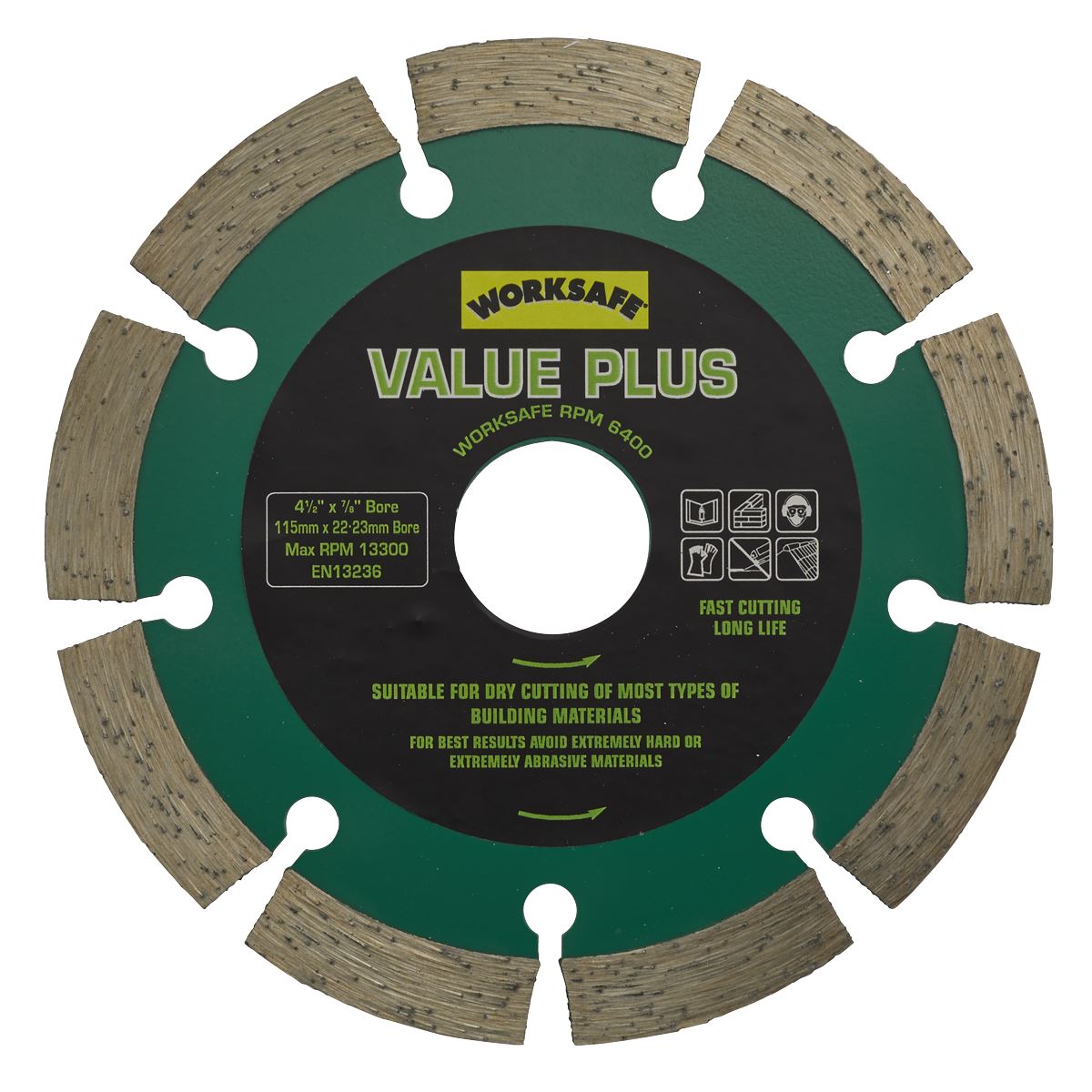 Worksafe by Sealey Value Plus Diamond Cutting Blade 115mm x 22mm