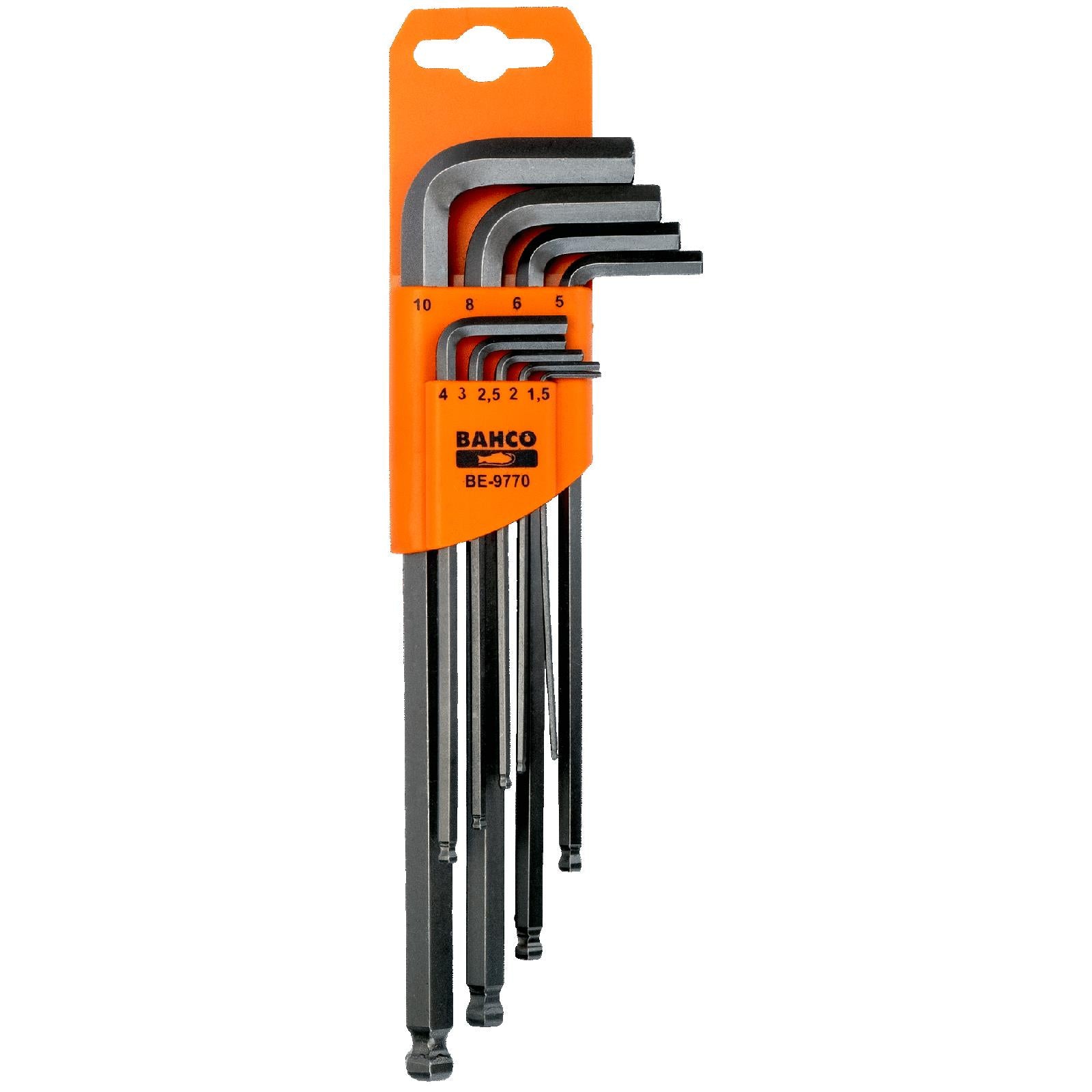 Bahco Hex Key Set 9 Piece 1.5mm-10mm Ball End