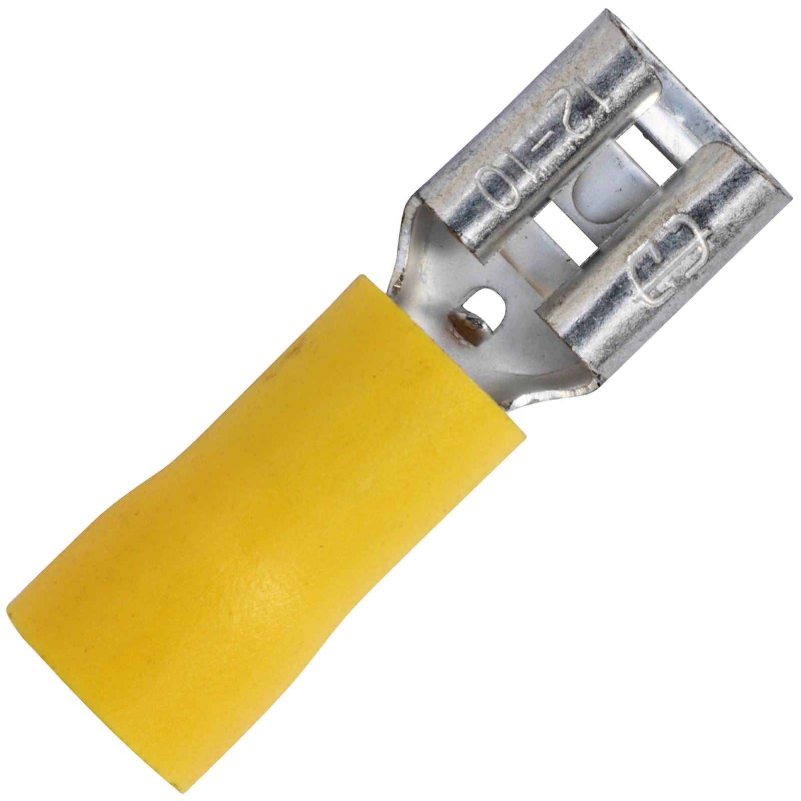 Sealey 100 Pack 6.3mm Yellow Push On Female Terminal