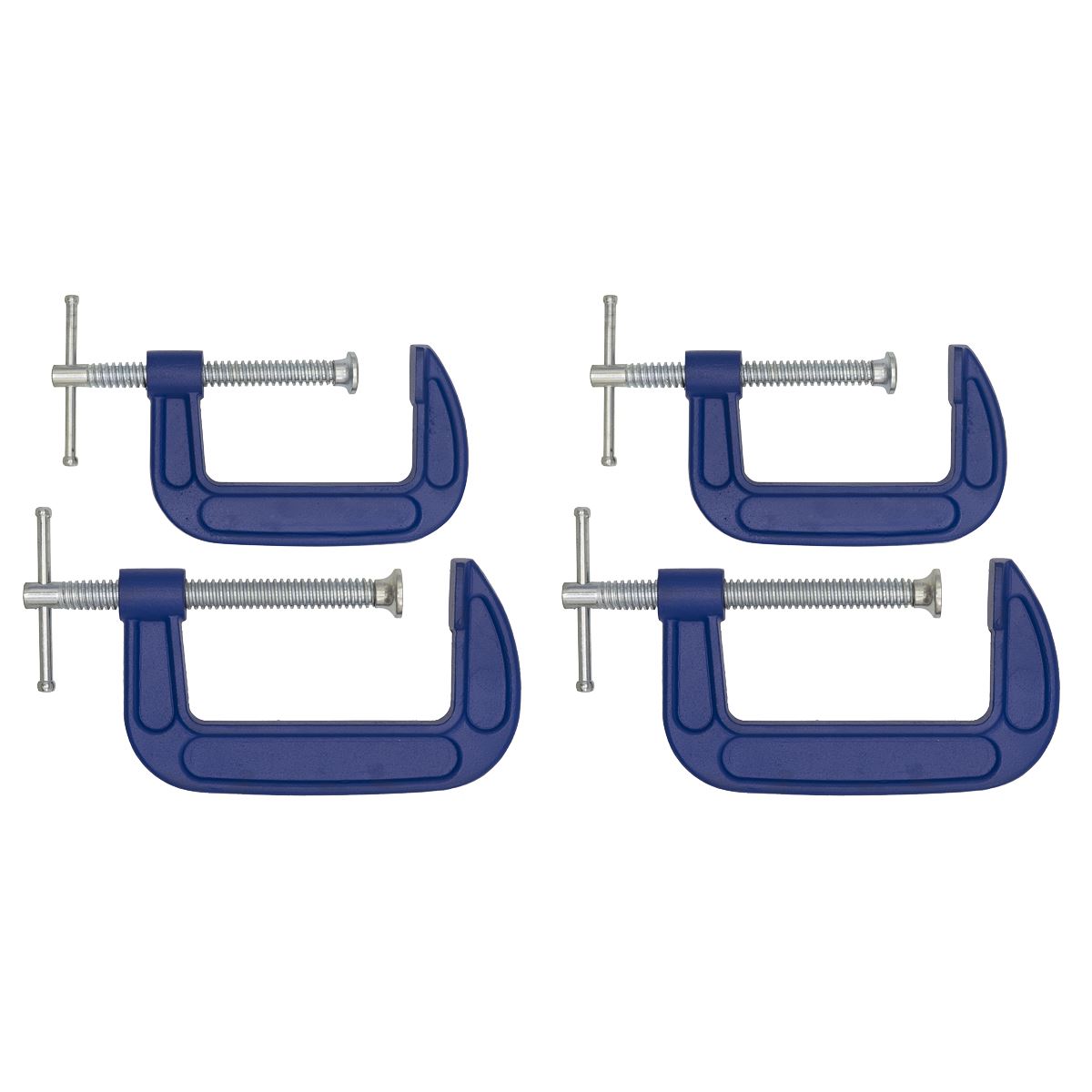 Sealey G-Clamp Set 75mm & 100mm - 4pc