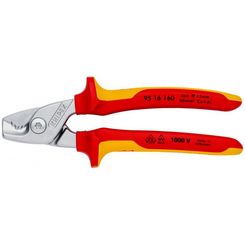 Knipex StepCut Cable Shears 165mm VDE Insulated 95 16 160