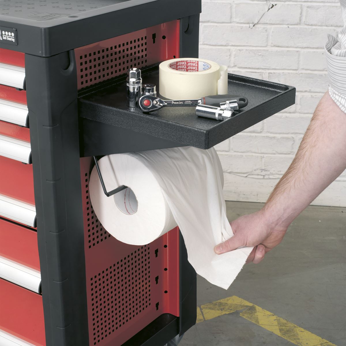Sealey Premier Side Shelf & Roll Holder for AP24 Series Tool Chests