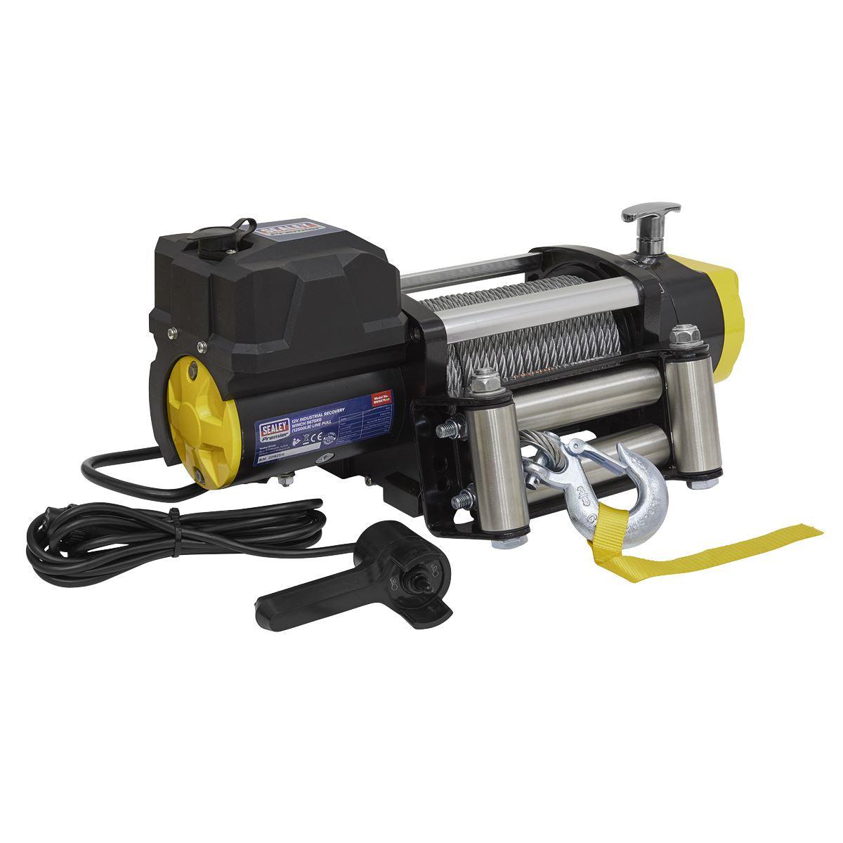 Sealey Premier Recovery Winch 5675kg (12500lb) Line Pull 12V Industrial