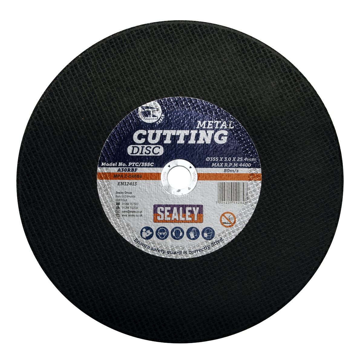 Sealey Cutting Disc Ø355 x 3mm Ø25.4mm Bore