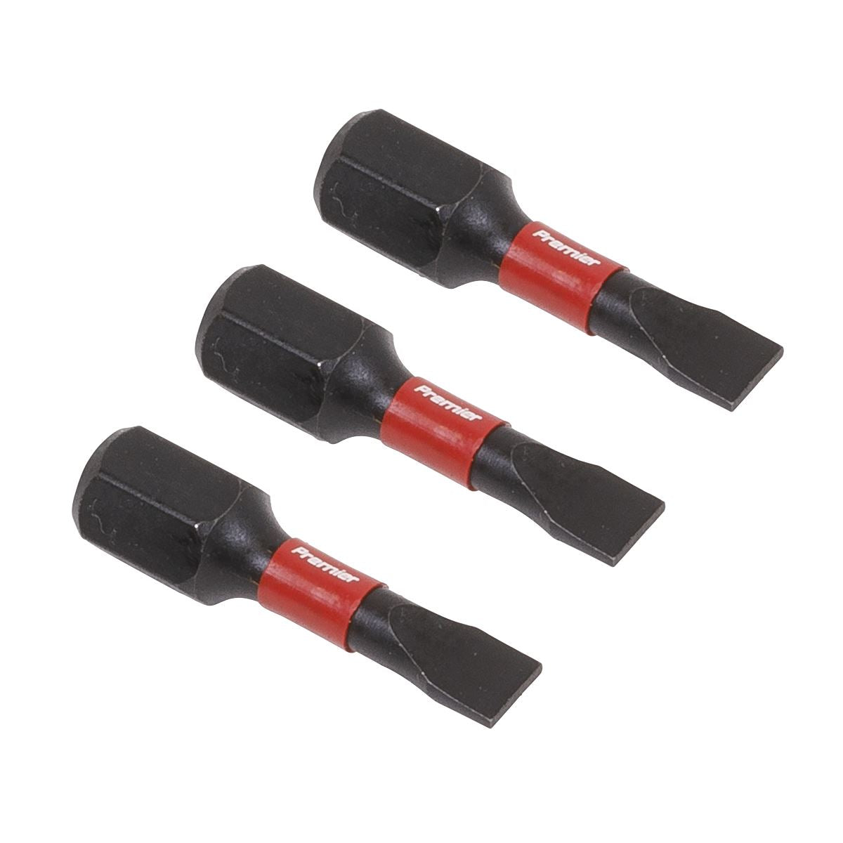 Sealey Premier Slotted 4.5mm Impact Power Tool Bits 25mm - 3pc