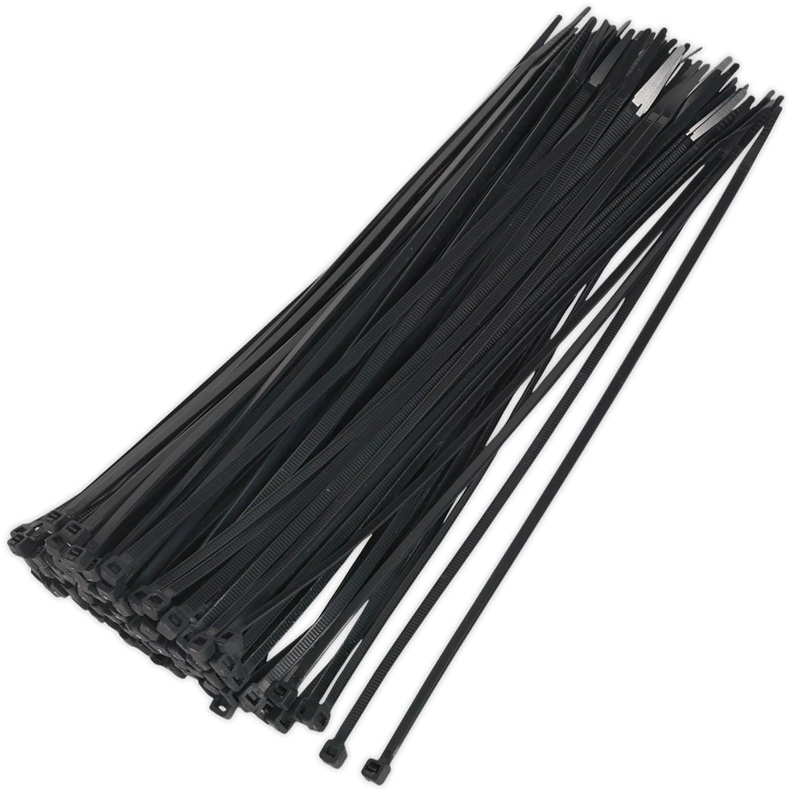 Sealey Pack of 100 Black Cable Tie 300mm x 4.8mm
