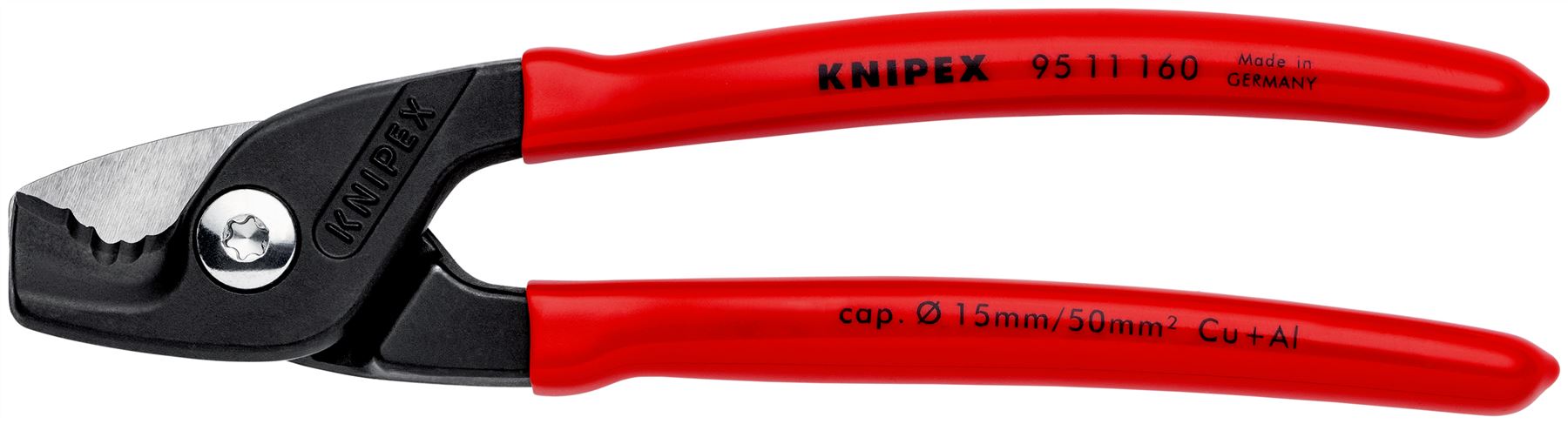 Knipex StepCut Cable Shears Cutting Pliers 15mm Capacity 160mm 95 11 160