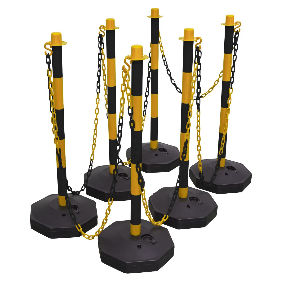 Sealey Black/Yellow Post & Chain Kit 25m
