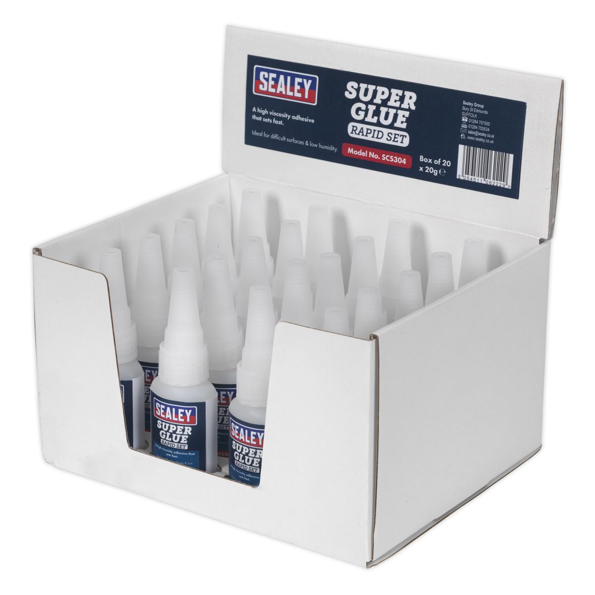 Sealey Super Glue Rapid Set 20g Pack of 20