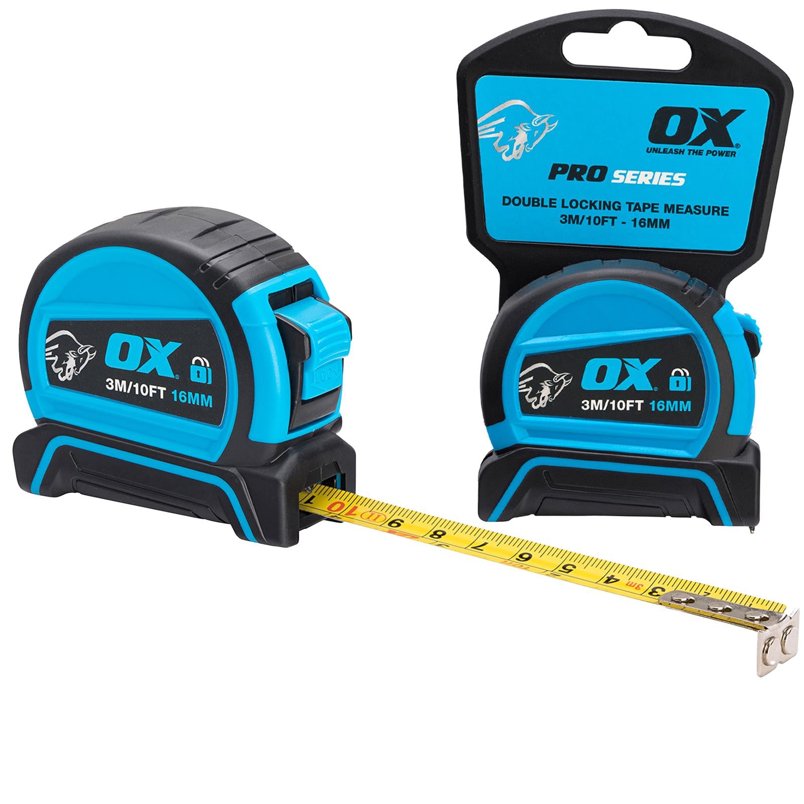 OX Tools Pro Dual Auto Lock Tape Measure 3m