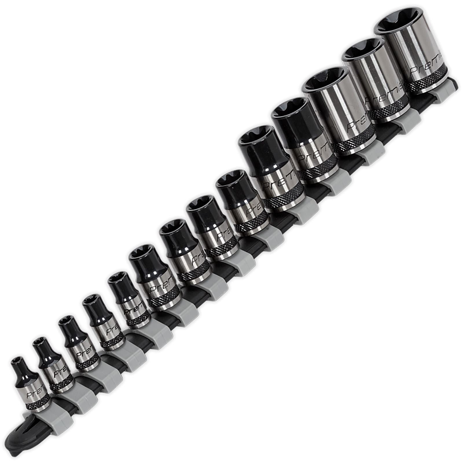 Sealey Premier Black 14 Piece 1/4" 3/8" 1/2" Drive Trx-Star Socket Set E4-E24