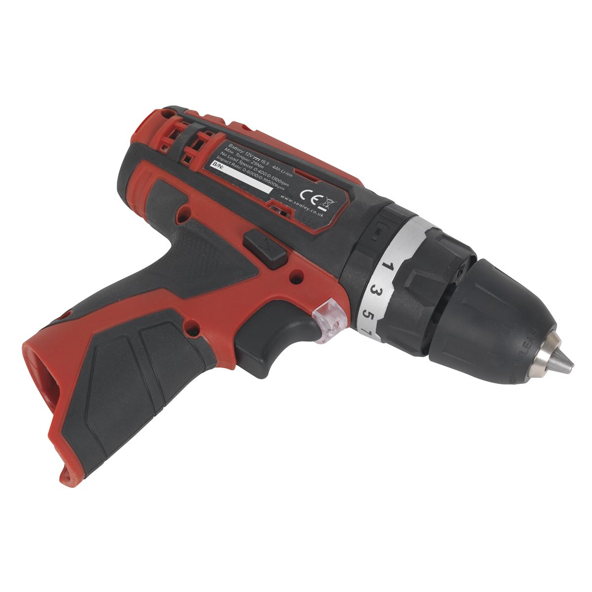 Sealey Cordless Combi Drill Ø10mm 12V SV12 Series - Body Only