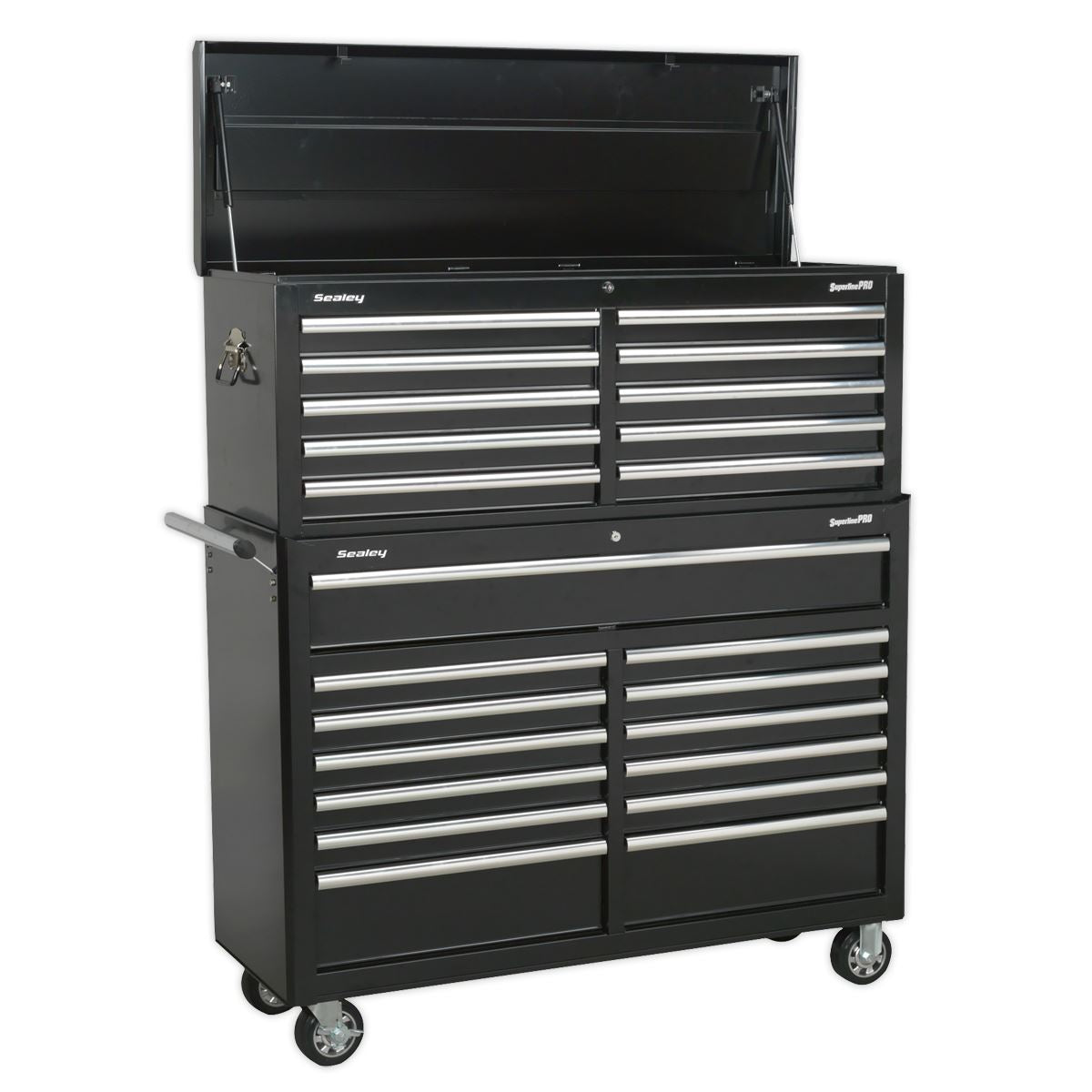 Sealey Superline Pro Tool Chest Combination 23 Drawer with Ball-Bearing Slides - Black