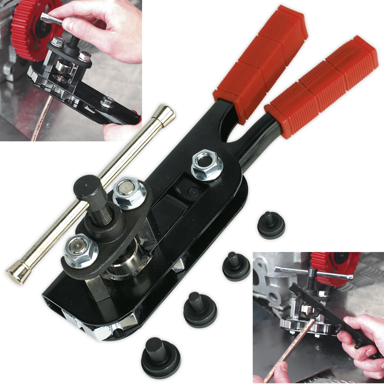 Sealey Brake Pipe Flaring Tool Kit Single Double Flares Copper Tubing Plier Type