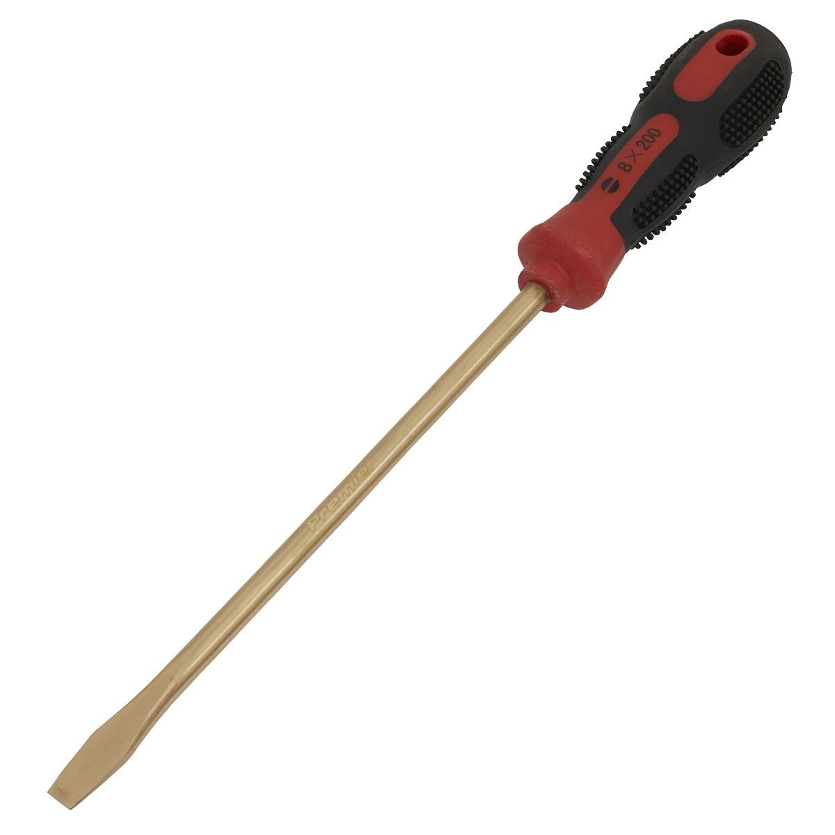 Sealey Premier Screwdriver Slotted 8 x 200mm - Non-Sparking