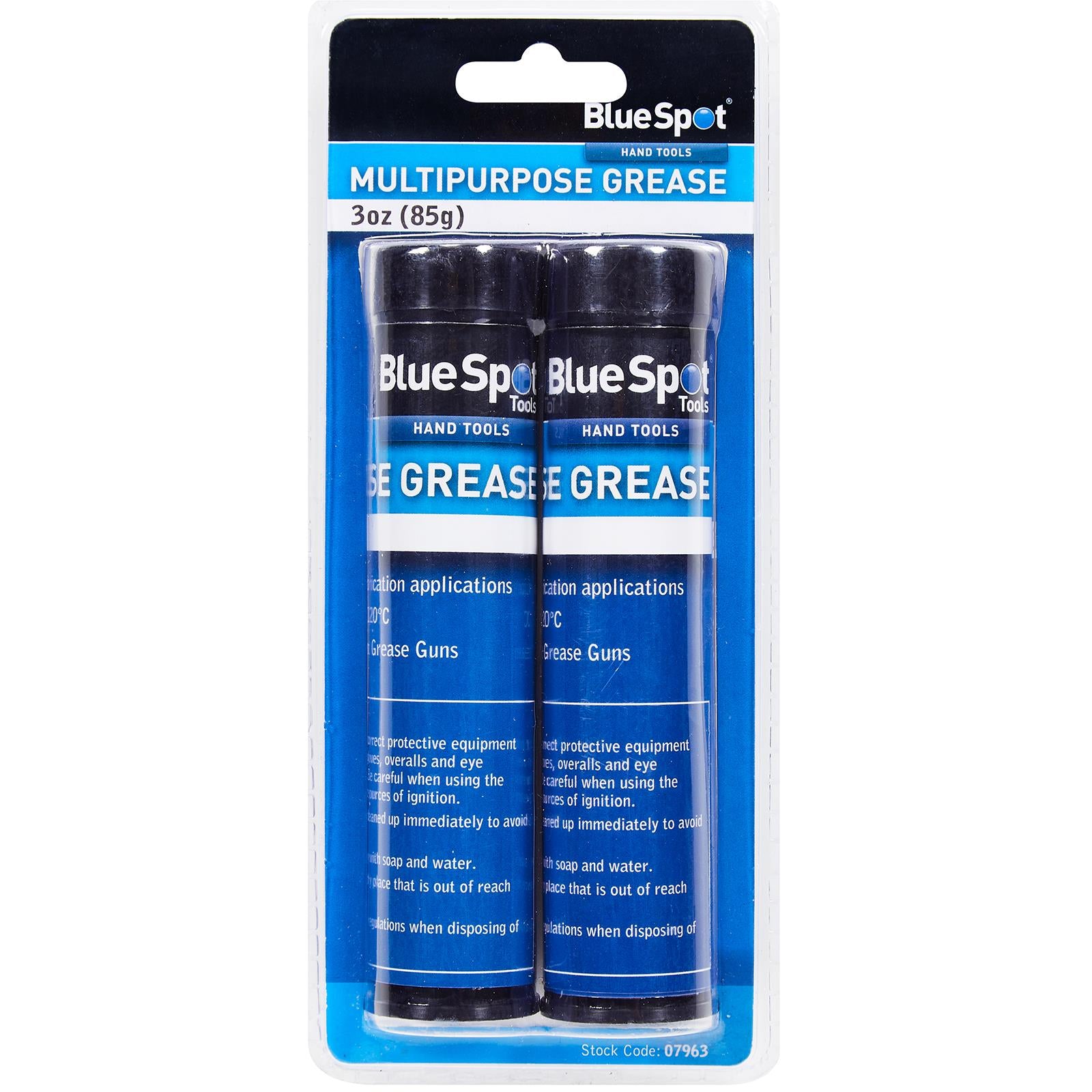 BlueSpot Multipurpose Grease EP2 Lithium Cartridge 3oz 85g 2 Pack