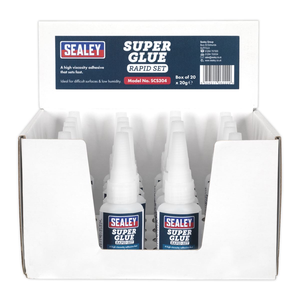 Sealey Super Glue Rapid Set 20g Pack of 20