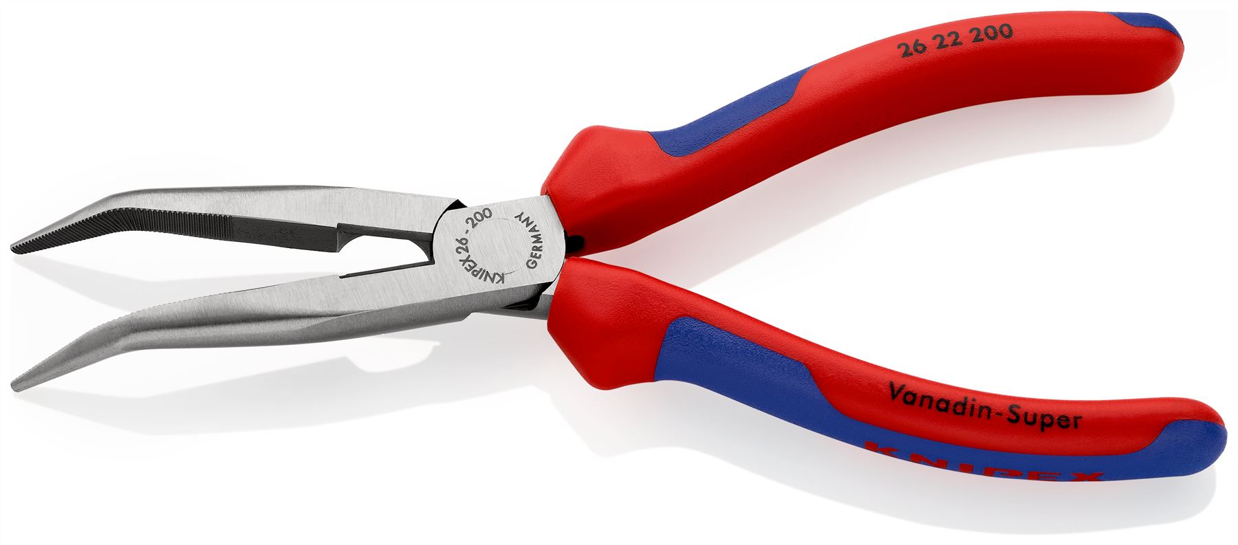 Knipex Snipe Nose Side Cutting Pliers 200mm Multi Component Grips Stork Beak 26 22 200