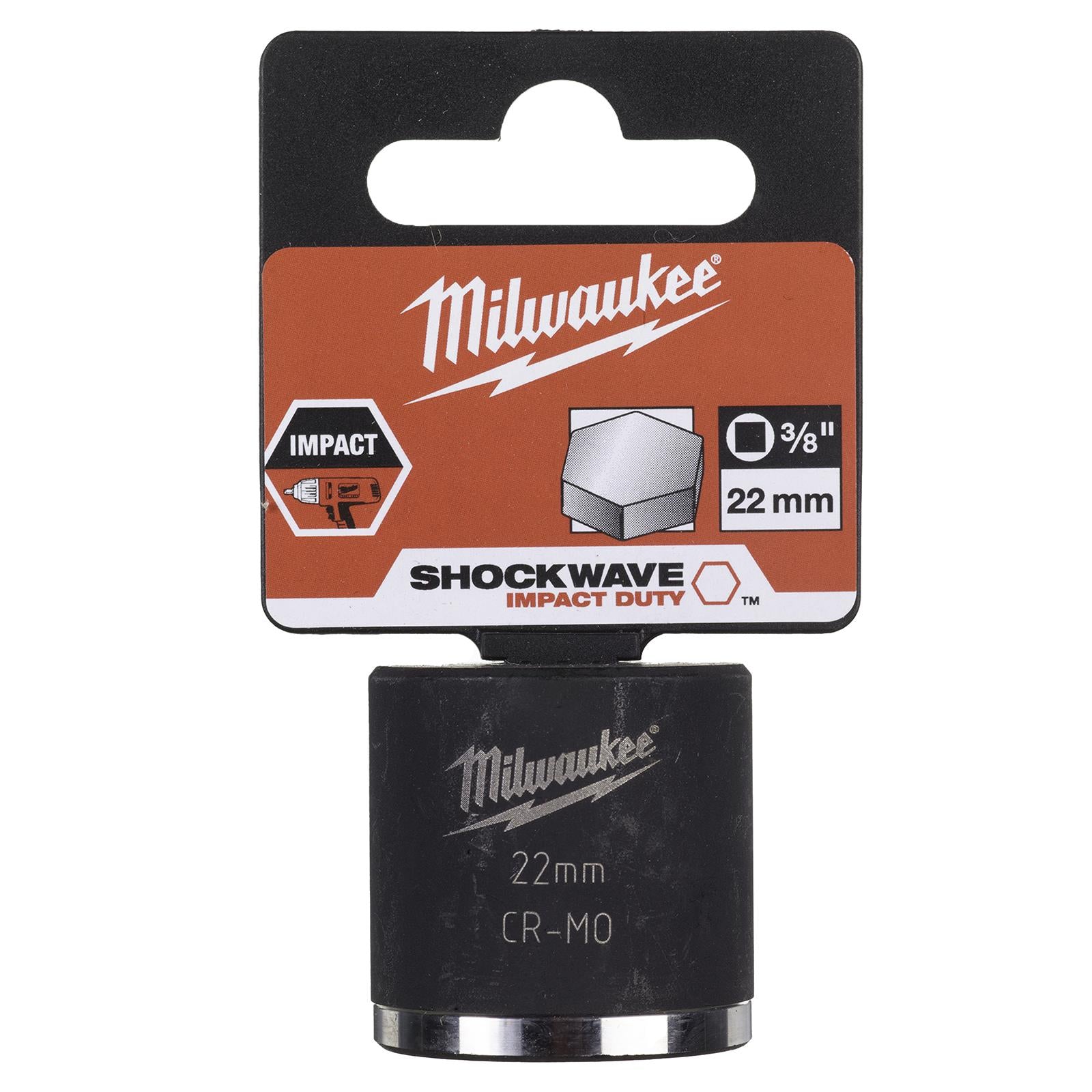 Milwaukee Impact Sockets 3/8" Drive Shockwave Impact Duty