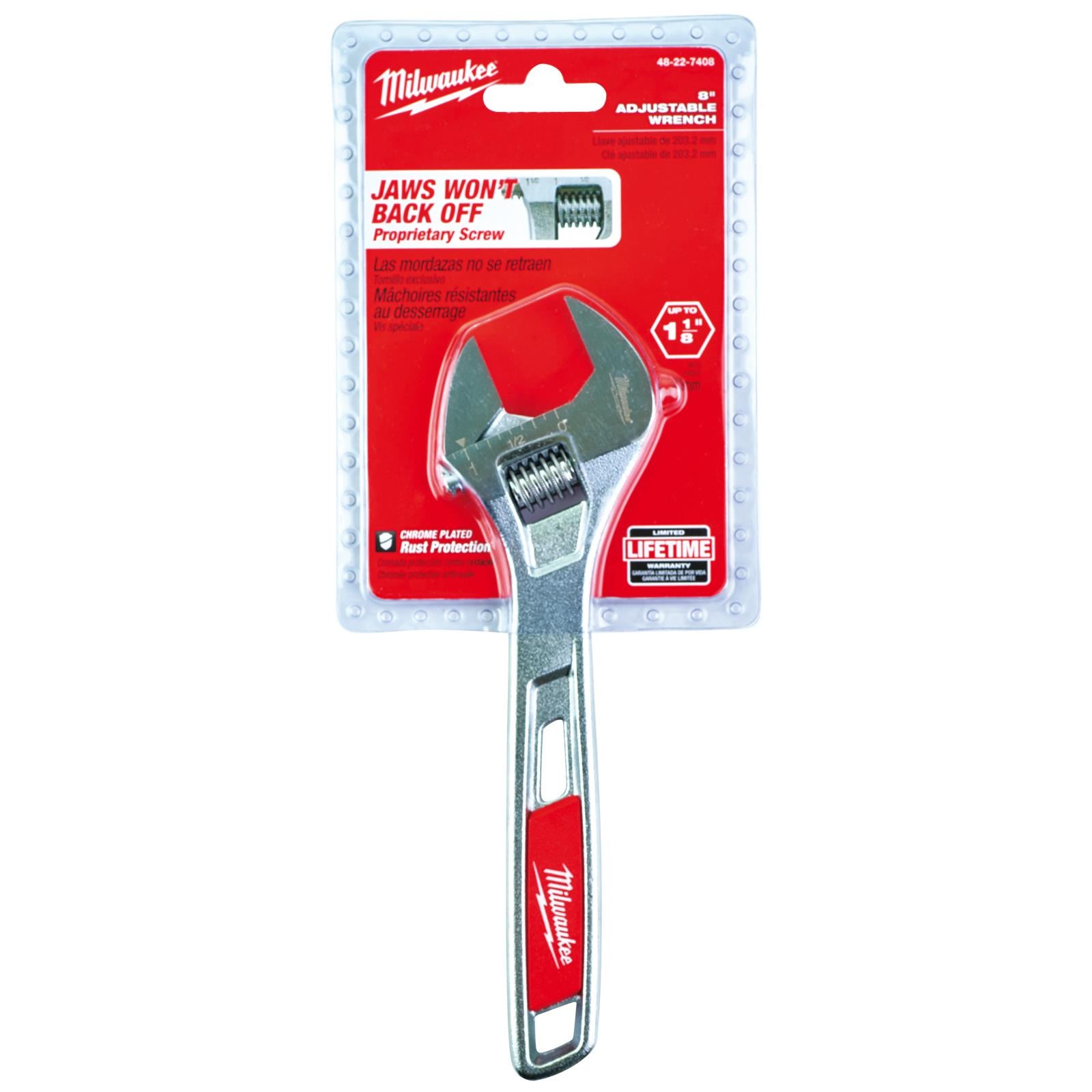 Milwaukee Adjustable Wrench 200mm Jaw Opening 30mm