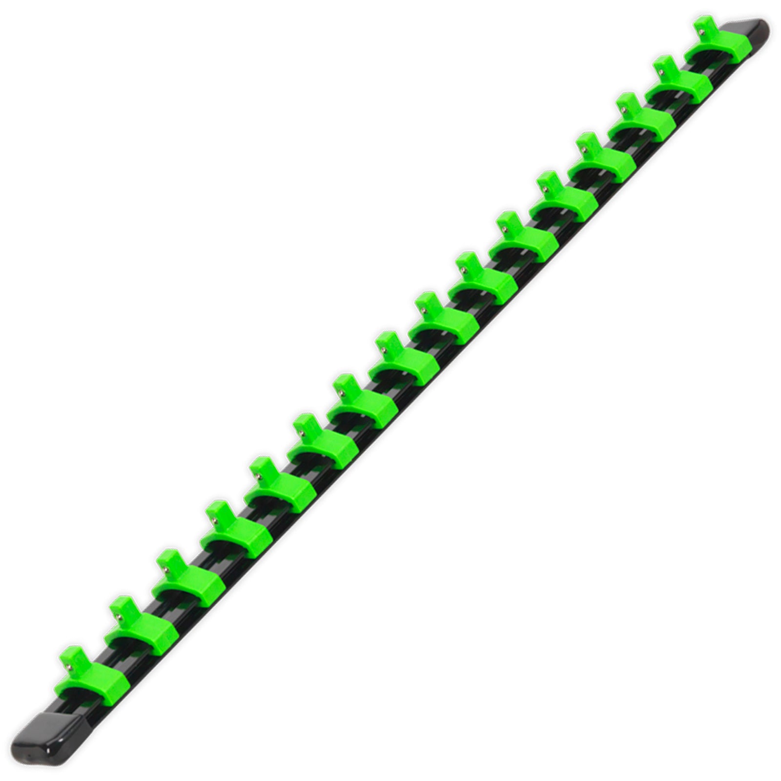 Sealey Premier High Visibilty Green Socket Retaining Rail With 16 Clips