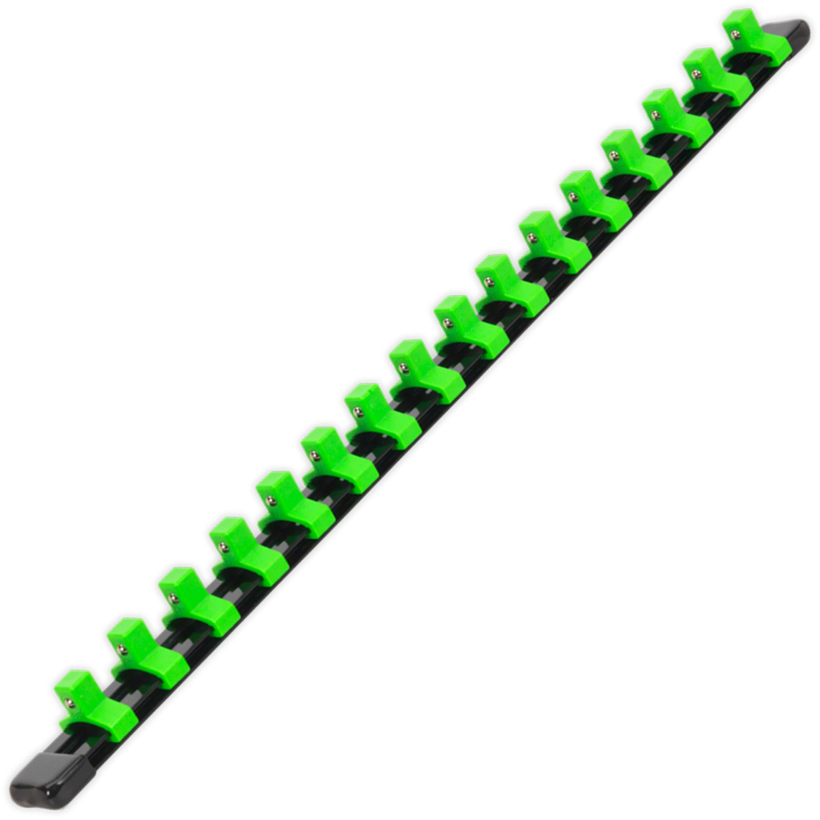 Sealey Premier High Visibilty Green Socket Retaining Rail With 16 Clips