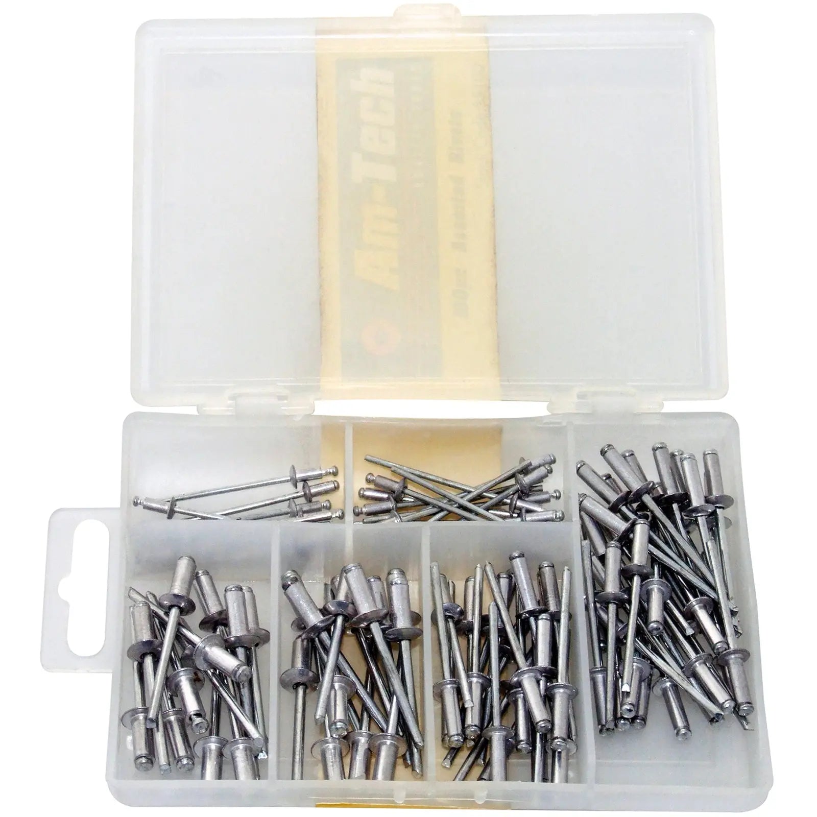 Amtech 100 Piece Assorted Rivets in Storage Case - White Rose Tools