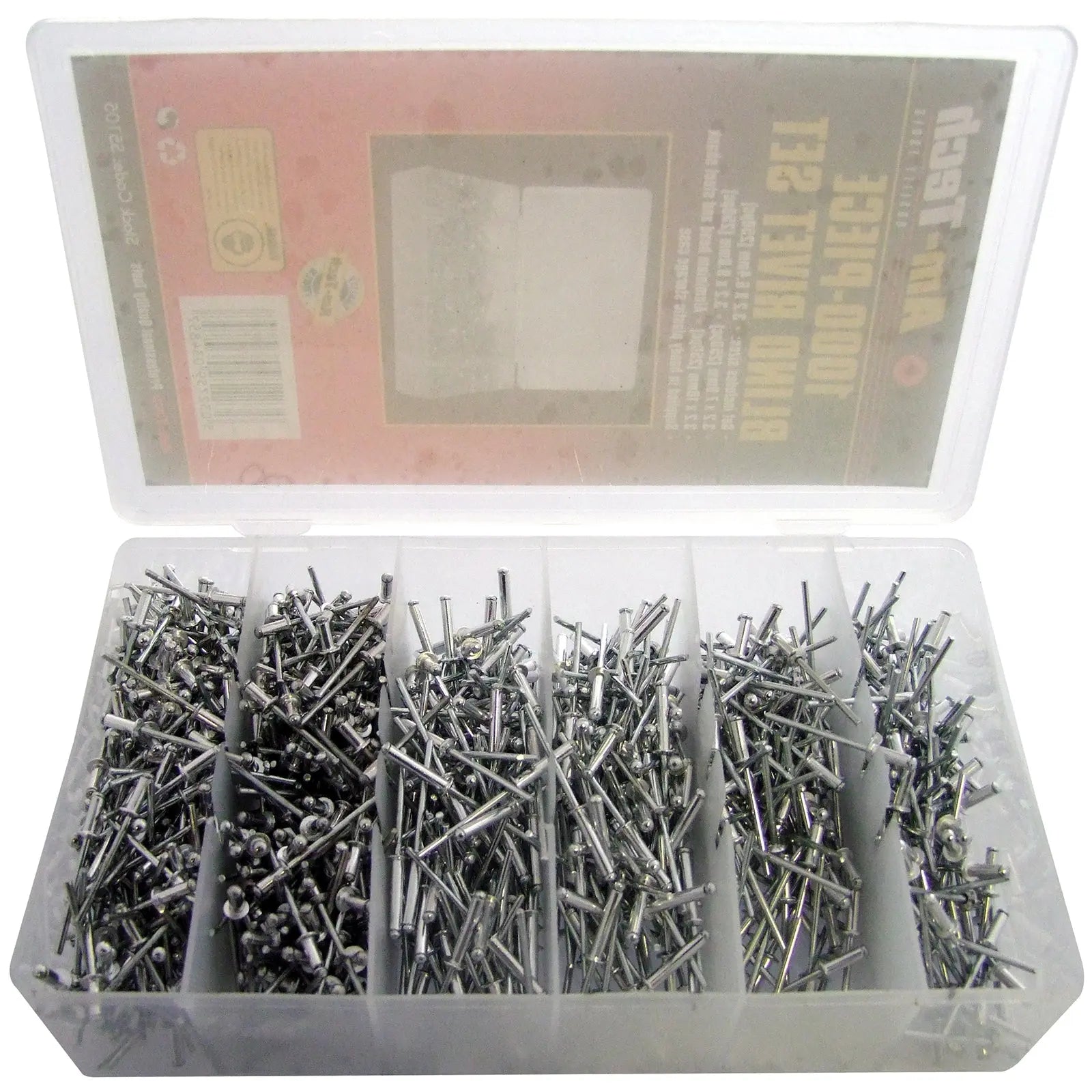 Amtech 1000 Piece Blind Rivet Set 6.4mm-16mm - White Rose Tools