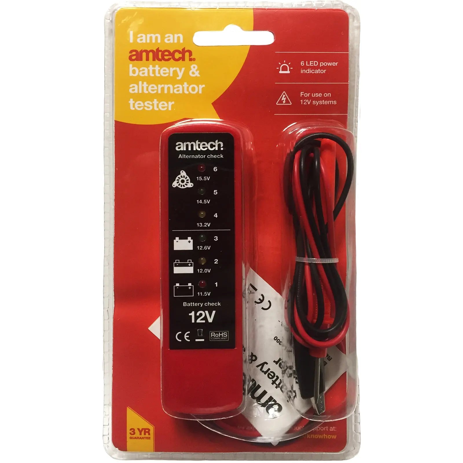 Amtech 12V Battery and Alternator Tester 
