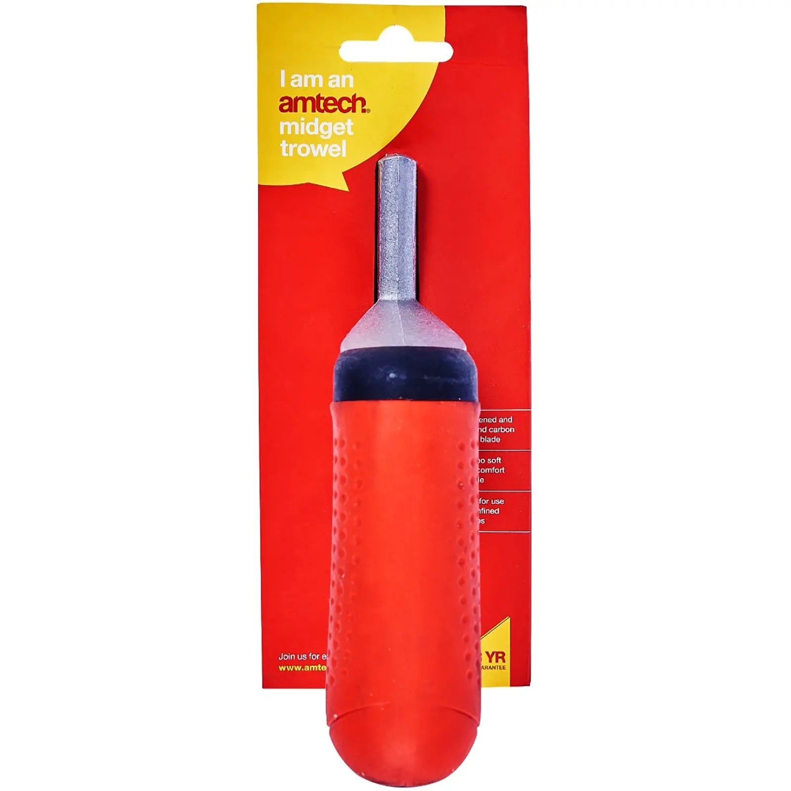 Amtech 175 x 75mm Midget Trowel with Soft Grip Handle 