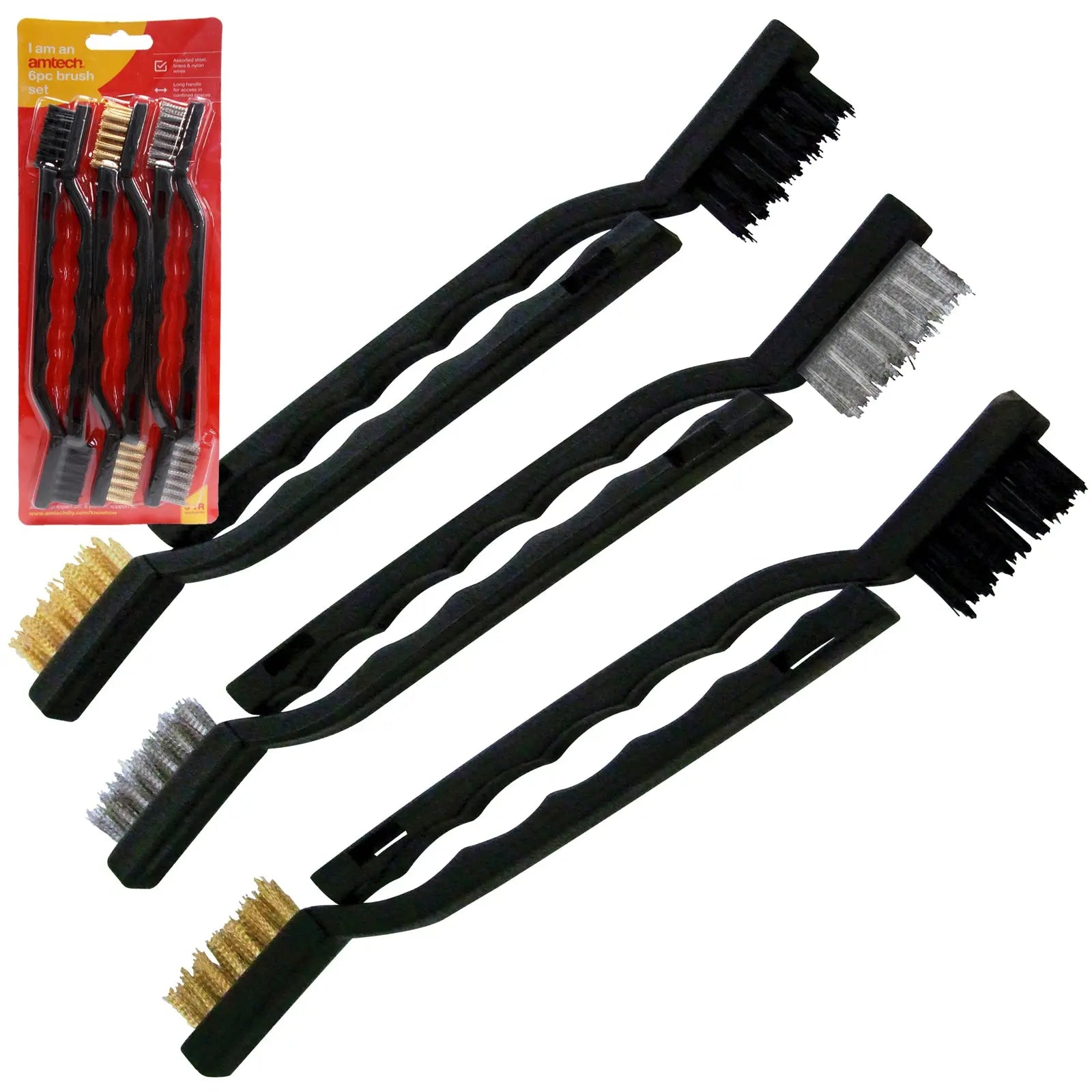 Amtech 6 Piece 175mm Wire Brush Set 