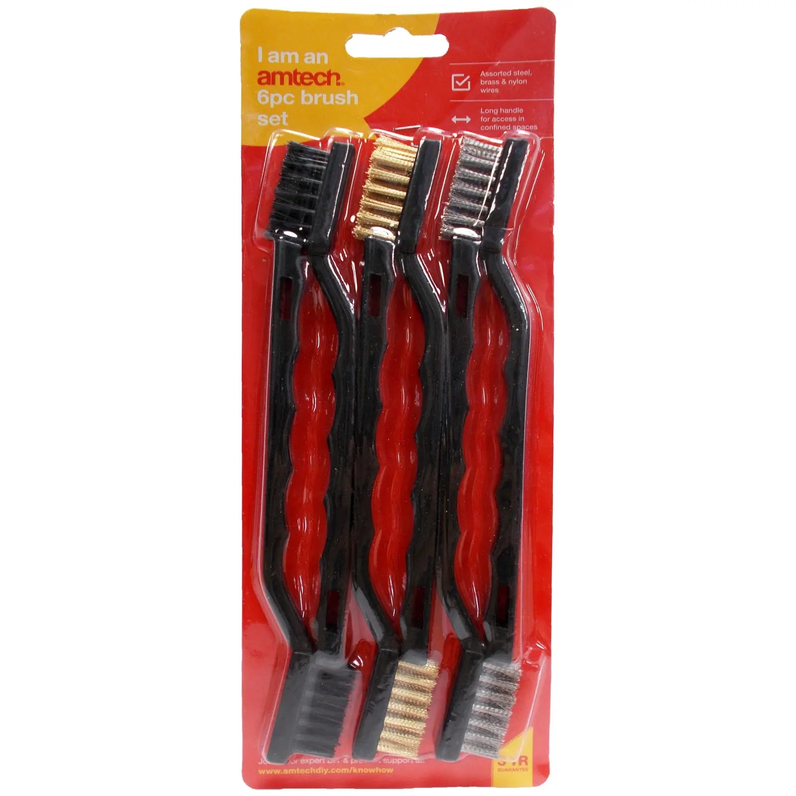 Amtech 6 Piece 175mm Wire Brush Set 