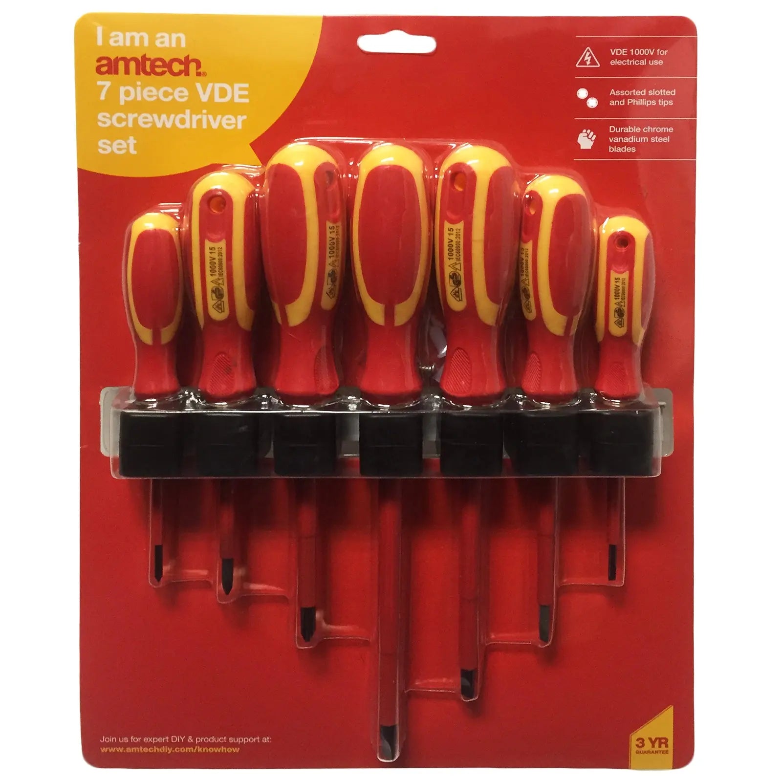 Amtech 7 Piece VDE Screwdriver Set 1000V 